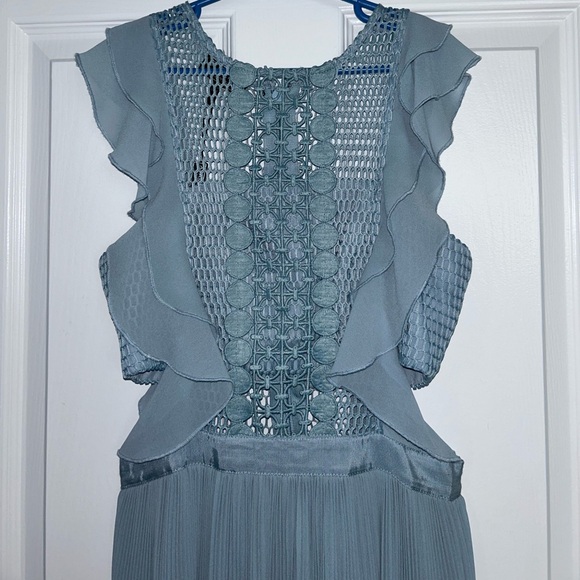 Blue flowy floorlength dress NWT | greek goddess, ethereal - Picture 2 of 8